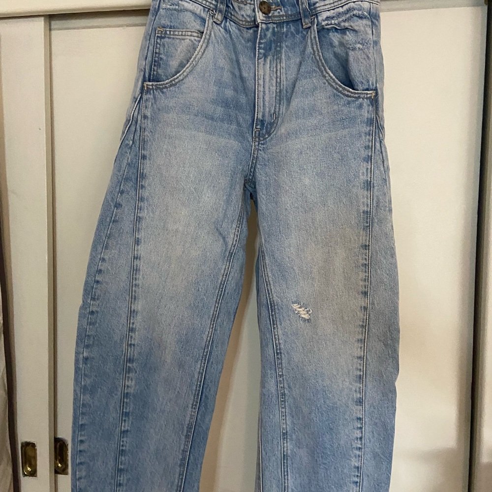 Free People Barrel Jeans